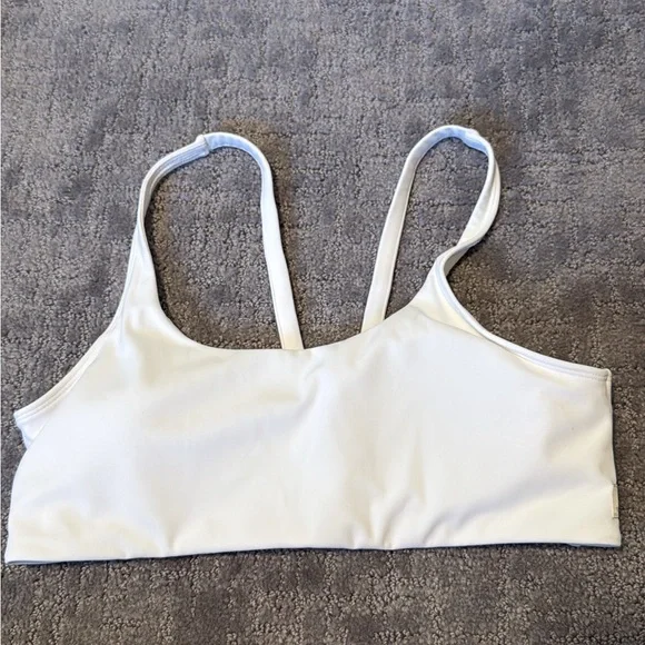 Vuori Strappy White Sports Bra - Picture 4 of 5